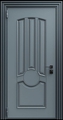 Входная термодверь с металлофиленкой и порошковым напылением RAL 7011 (тип №1)
