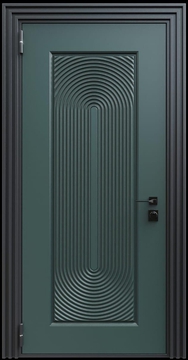 Входная термодверь с металлофиленкой и порошковым окрашиванием RAL 6012 (тип №2) Входная термодверь с металлофиленкой и порошковым окрашиванием RAL 6012 (тип №2)